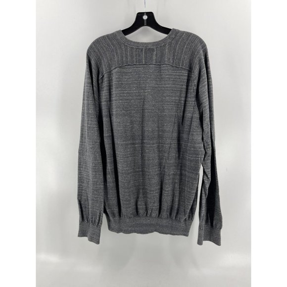 Banana Republic Men's Gray Long Sleeve V Neck 100% Cotton Sweater Size XL - Picture 4 of 12